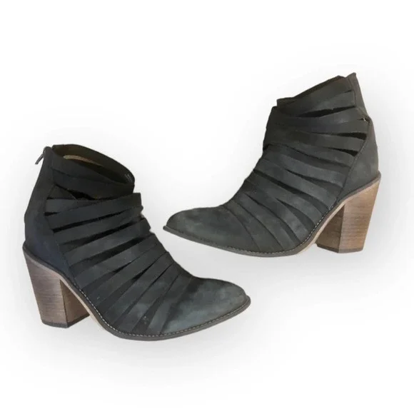 Free People Black Hybrid Strappy Bootie Size eu 41 US 8.5 - Picture 4 of 8